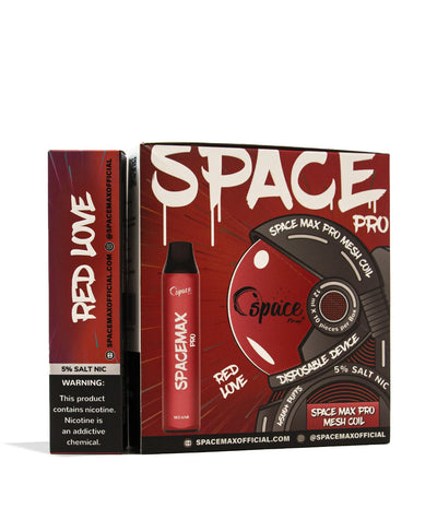 Red Love Space Max Pro Mesh Coil 4500 Puff Disposable 10pk Front View on White Background