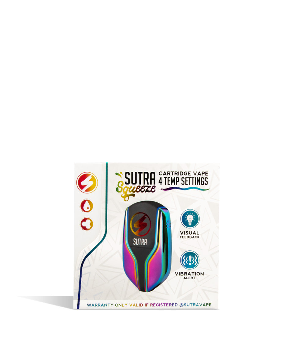 Full Color single pack Sutra Vape Squeeze Cartridge Vaporizer 6pk on white background