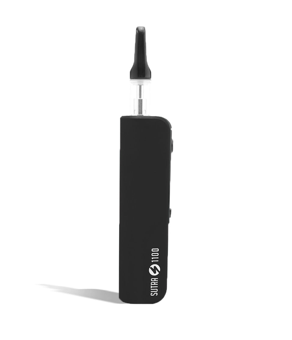 Black side view Sutra Vape STIK 1100 Cartridge Vaporizer on white studio background