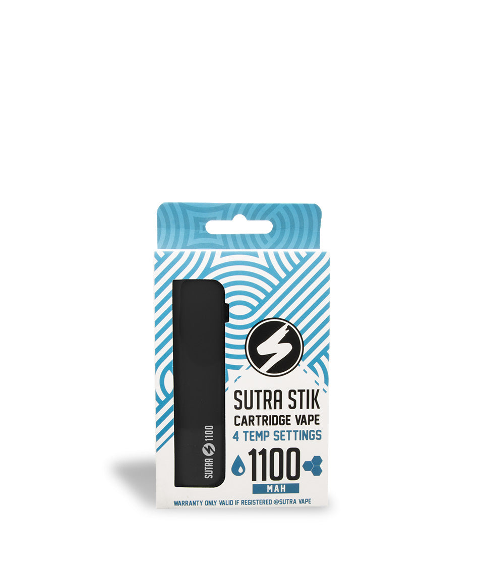 Black Box front view Sutra Vape STIK 1100 Cartridge Vaporizer on white studio background