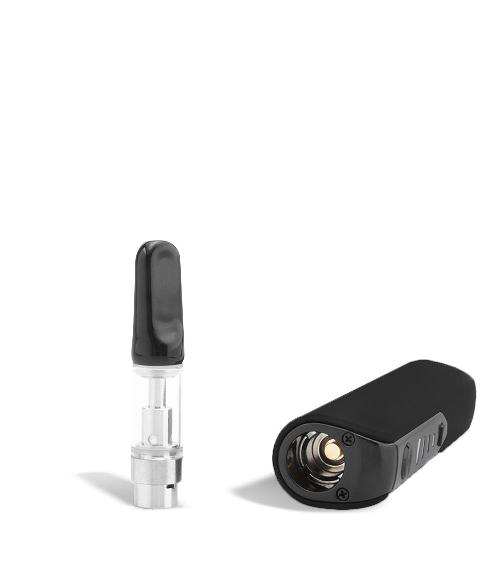 Black top view Sutra Vape STIK 1100 Cartridge Vaporizer on white studio background