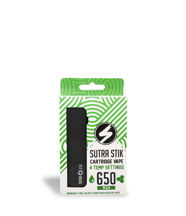 Black Box front view Sutra Vape STIK 650 Cartridge Vaporizer on white studio background