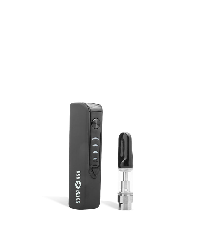 Charcoal side view Sutra Vape STIK 650 Cartridge Vaporizer on white background