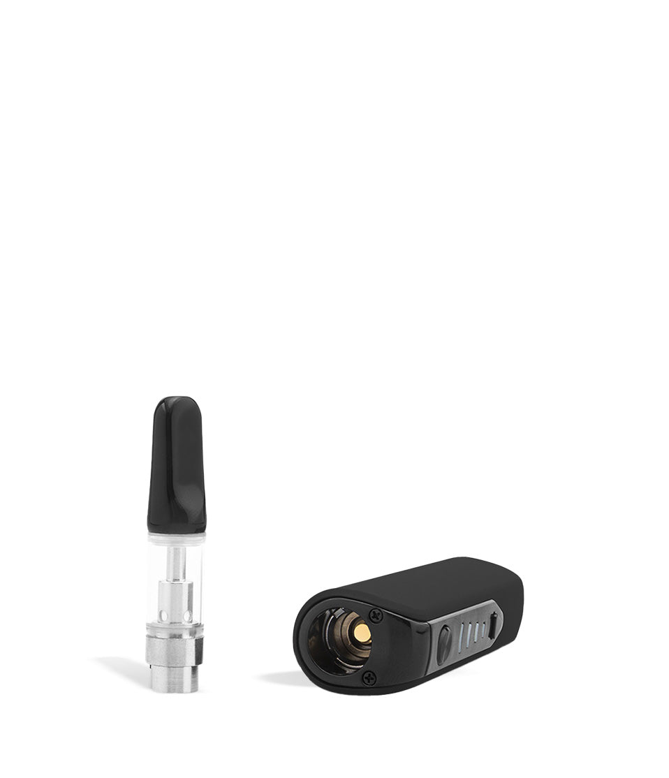 Black top view Sutra Vape STIK 650 Cartridge Vaporizer on white background