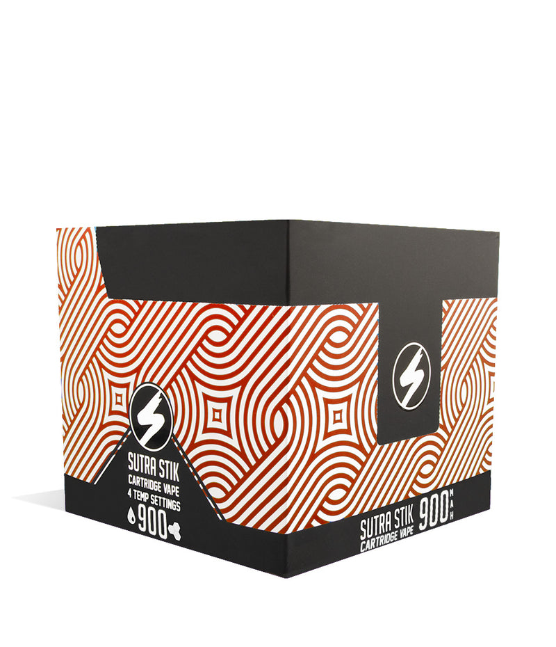 Black side view Sutra Vape STIK 900 Variable Voltage Cartridge 12pk on white background