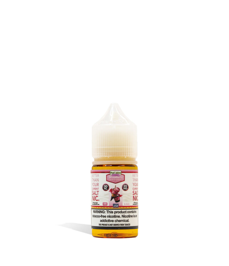 Strawberry Ice Cream Pod Juice Salt Nicotine 30ML 35MG on white background