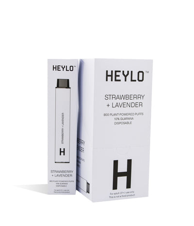Strawberry Lavender HEYLO Plant Powered Disposable 10pk on white studio background
