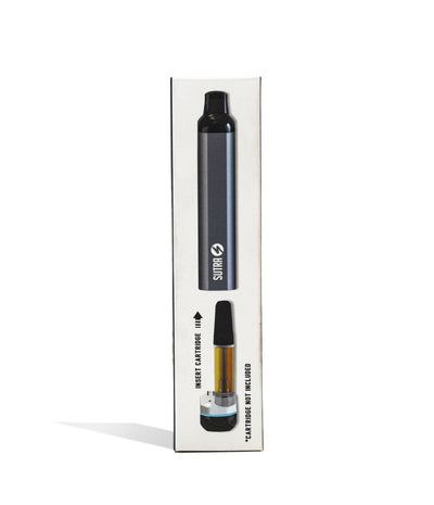 Gunmetal Full Color Sutra Vape SILO Auto Draw Cartridge Vaporizer Packaging Front View on White Background