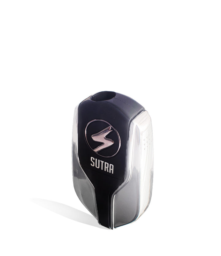 Silver angle Sutra Vape Squeeze Cartridge Vaporizer on white studio color