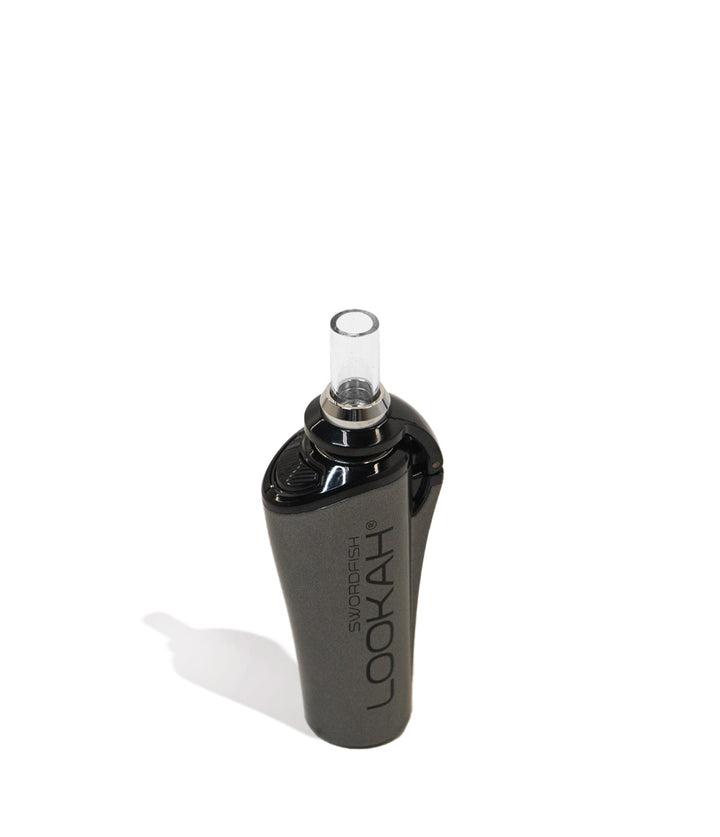 Grey above view Lookah Swordfish Portable Concentrate Vaporizer on white background