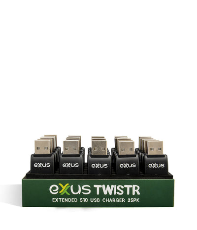 Exxus Vape Twistr 510 USB Charger 25pk on white studio background
