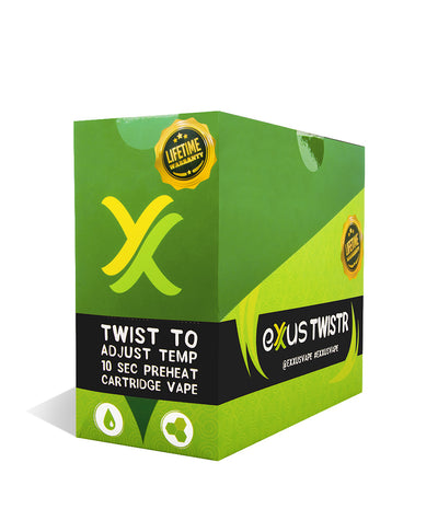 Black Exxus Vape Twistr Cartridge Vaporizer 12pk on white background