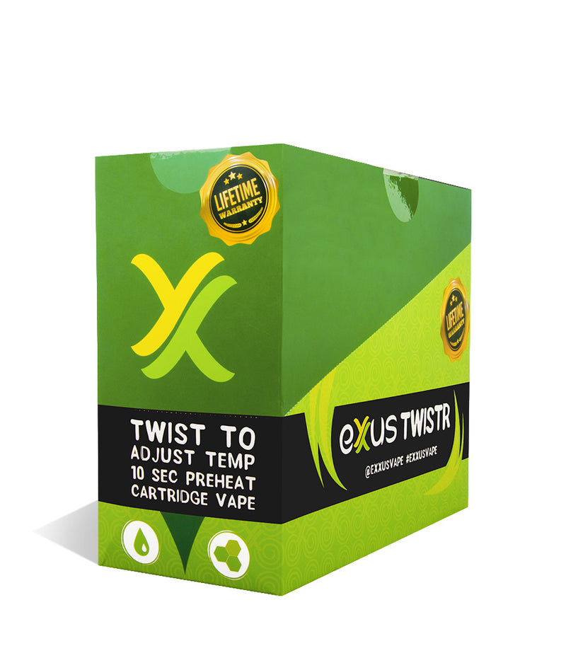 Black Exxus Vape Twistr Cartridge Vaporizer 12pk on white background