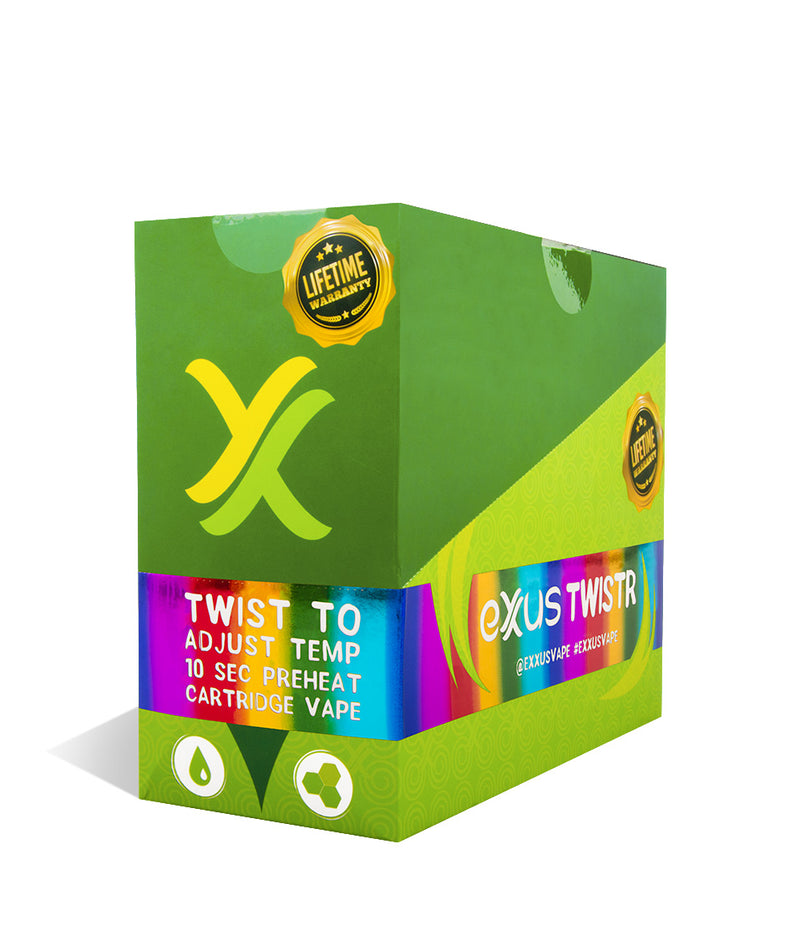 Full Color Exxus Vape Twistr Cartridge Vaporizer 12pk on white background