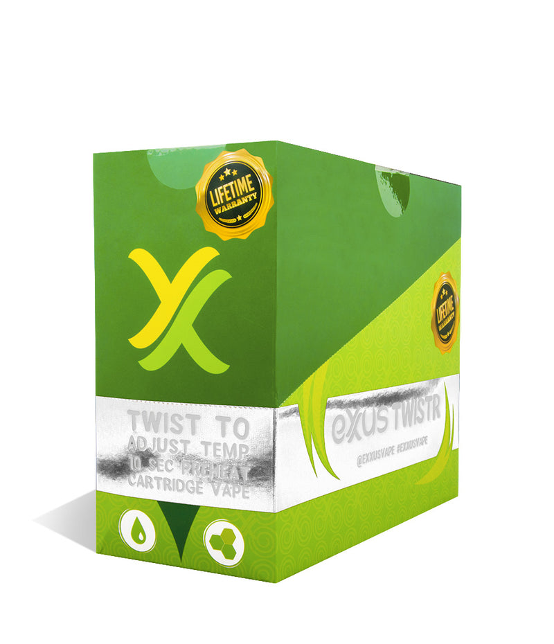 Silver Exxus Vape Twistr Cartridge Vaporizer 12pk on white background