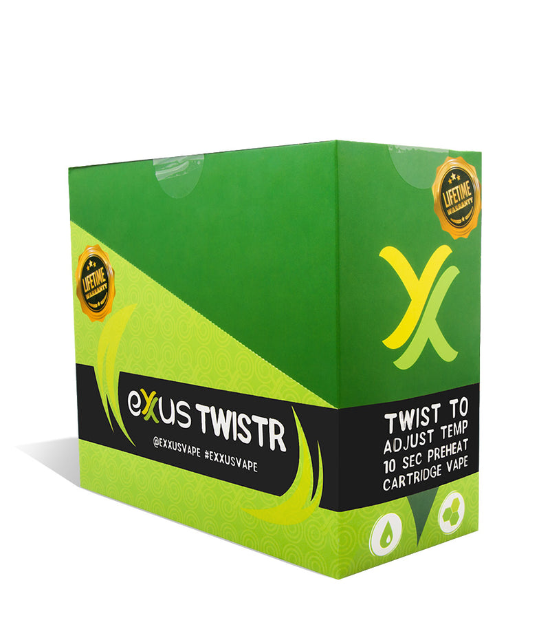 Black Exxus Vape Twistr Cartridge Vaporizer 12pk on white background