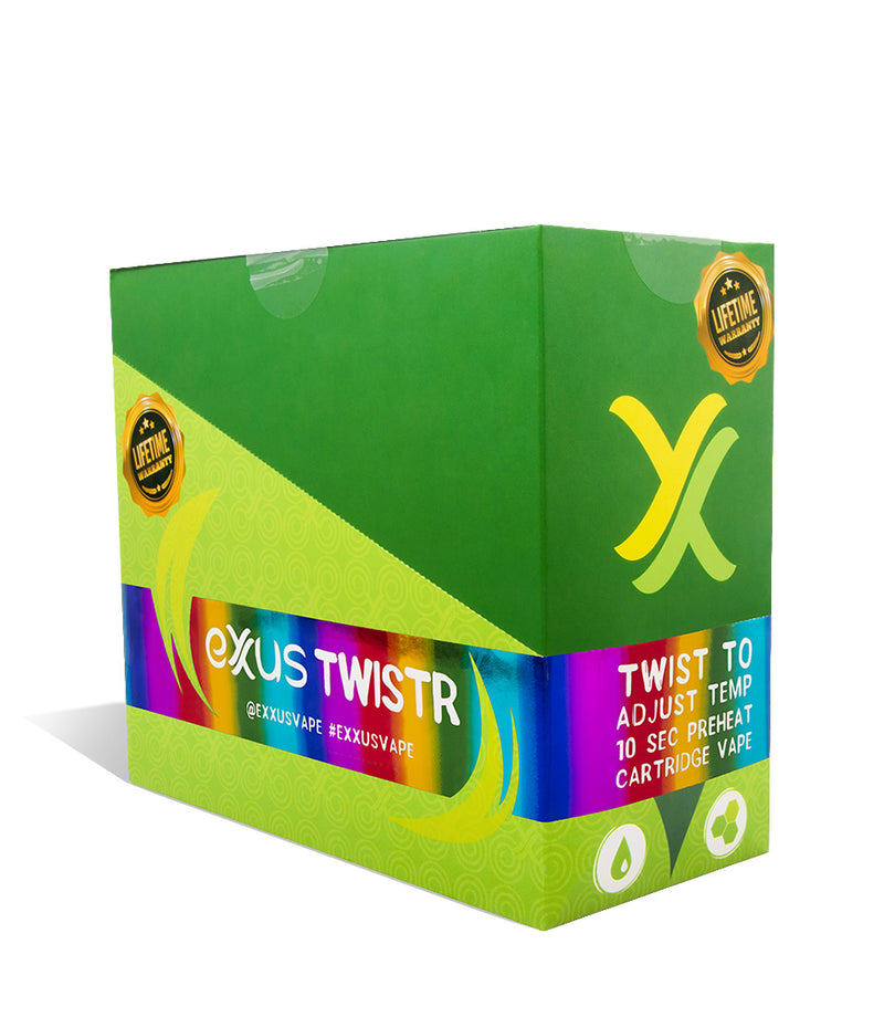 Full Color Exxus Vape Twistr Cartridge Vaporizer 12pk on white background