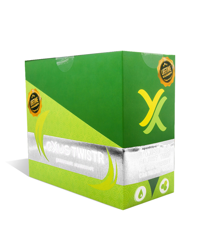 Silver Exxus Vape Twistr Cartridge Vaporizer 12pk on white background