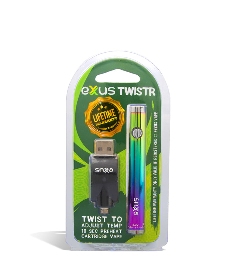 Full Color single pack Exxus Vape Twistr Cartridge Vaporizer 12pk on white background