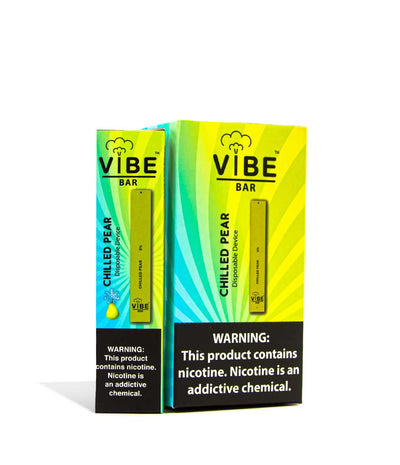 Chilled Pear Vibe Bar Disposable Salt Device 10pk on white background