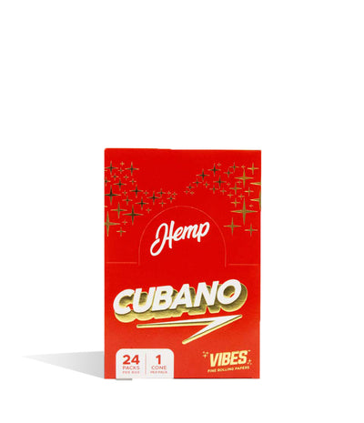 Hemp Vibes Cubano Pre Rolled Cone Display 24k on white studio background