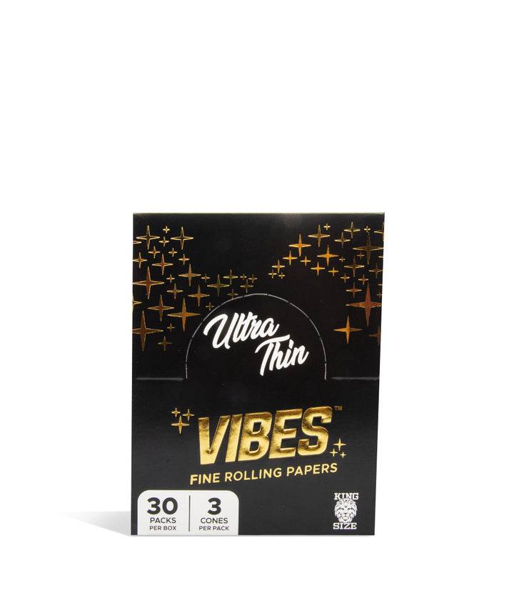 Ultra Thin King Size Vibes Fine Rolling Papers Cones King Size by Vibes on white studio background