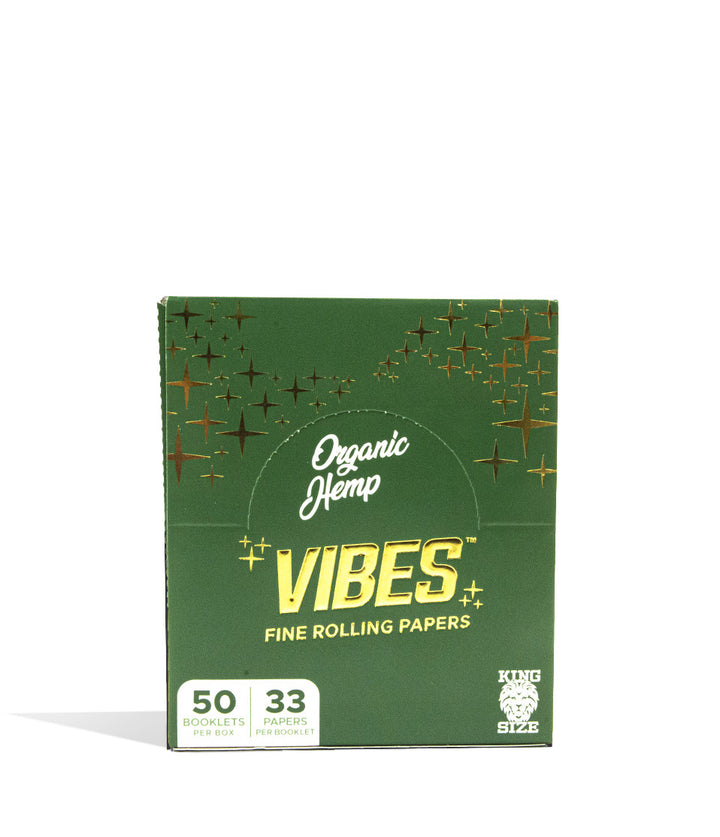 Organic Hemp King Size Vibes Fine Rolling Papers Papers 50pk of 33 in white background