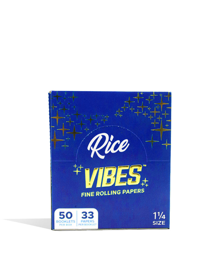Rice 1 1/4 Vibes Fine Rolling Papers Papers 50pk of 33 in white background