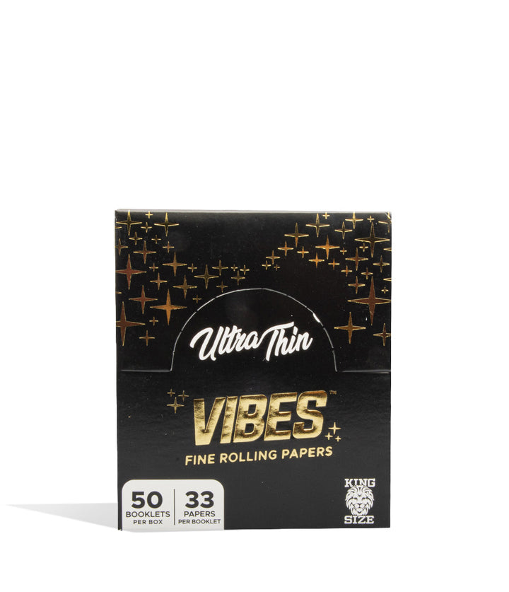 Ultra Thin King Size Vibes Fine Rolling Papers Papers 50pk of 33 in white background