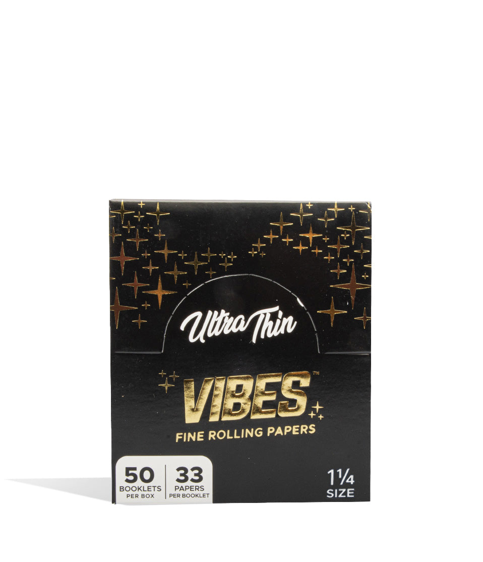 Ultra Thin 1 1/4 Vibes Fine Rolling Papers Papers 50pk of 33 in white background