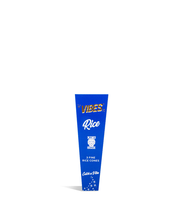 Rice Vibes Fine Rolling Papers Cones Single pack King Size by Vibes on white studio background