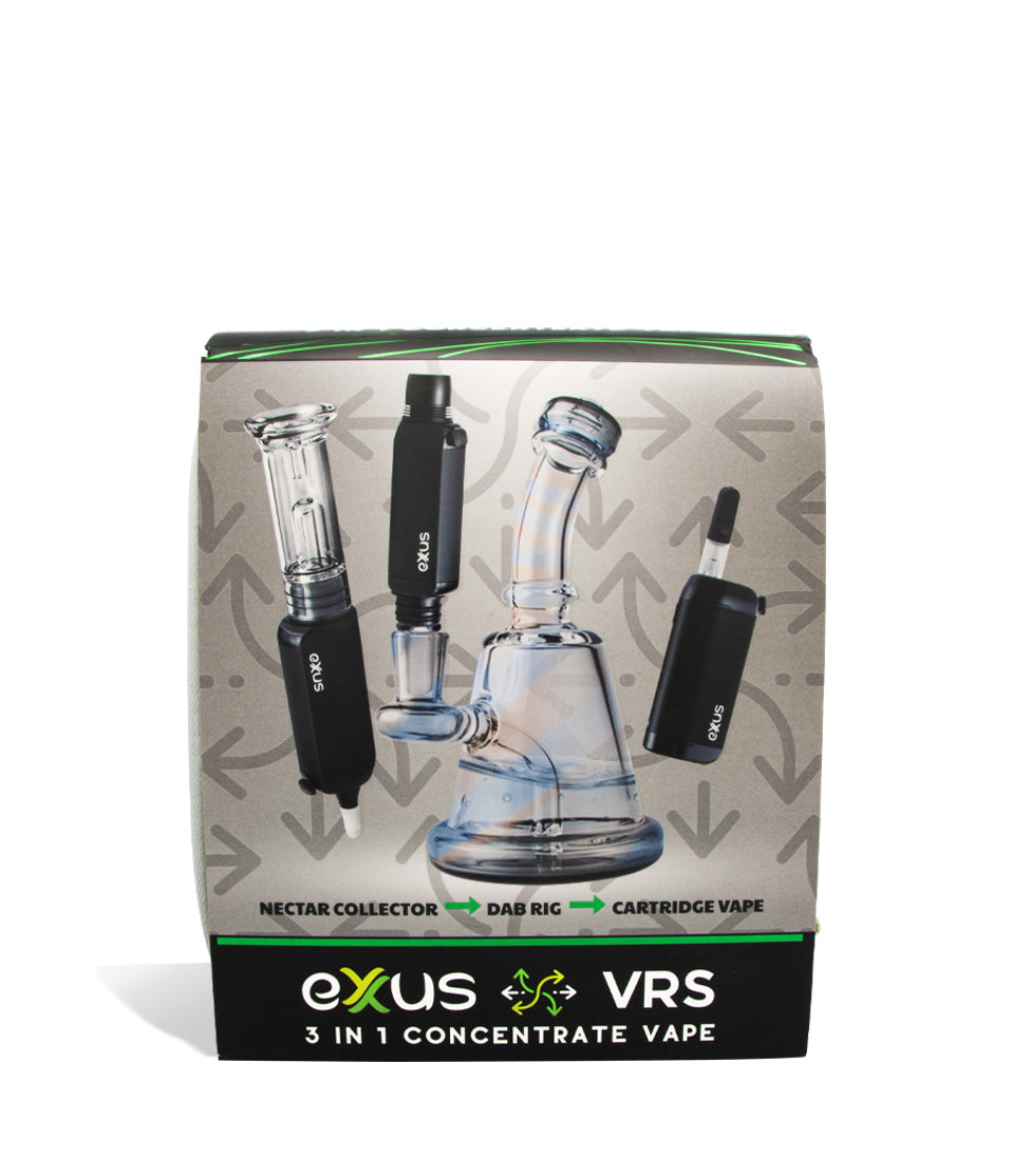 Black packaged Exxus Vape VRS 3 in 1 Vaporizer on white background