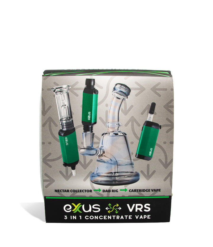 Green package Exxus Vape VRS 3 in 1 Vaporizer on white background