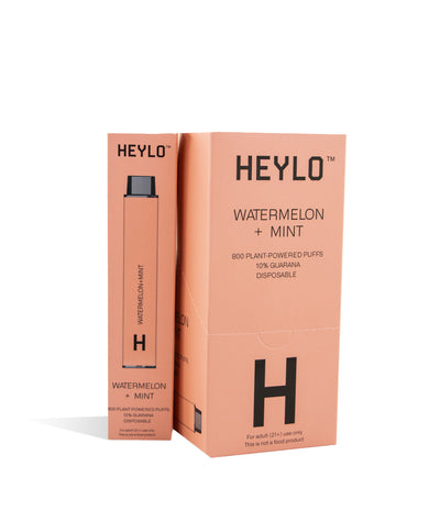 Watermelon Mint HEYLO Plant Powered Disposable 10pk on white studio background