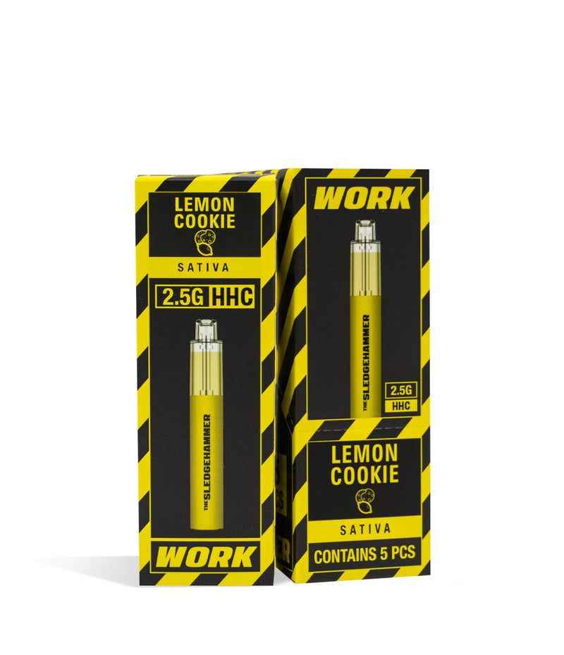 Lemon Cookie Work 2.5g HHC Disposable 5pk on white background