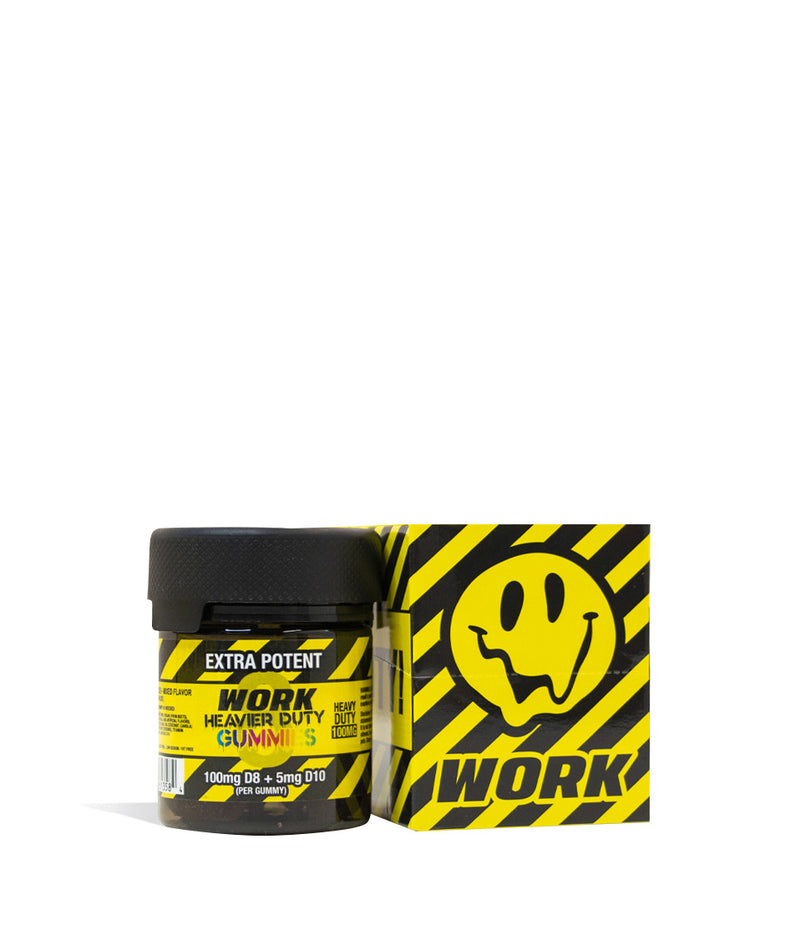 1000mg Work 50mg D8 |D10 Gummies 5pk on white background