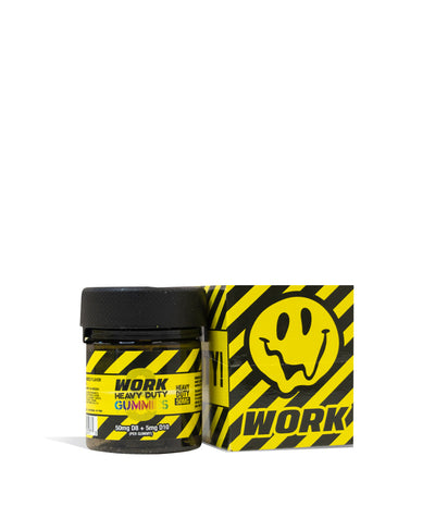 500mg Work 50mg D8 |D10 Gummies 5pk on white background