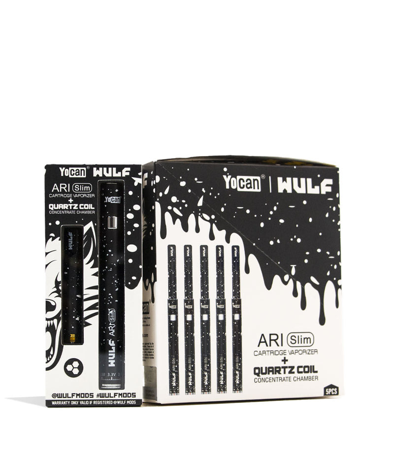 Wulf Mods ARI Slim Concentrate Kit 5pk Black White Spatter packaging on white background