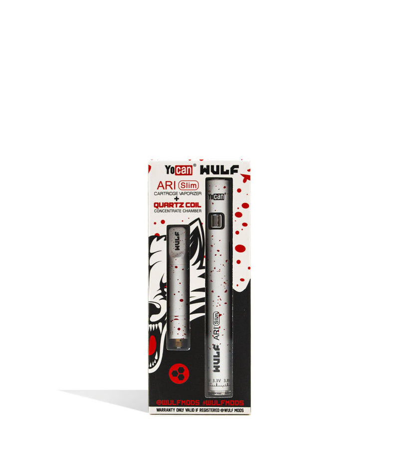 Wulf Mods ARI Slim Concentrate Kit 5pk White Red Spatter single pack on white background
