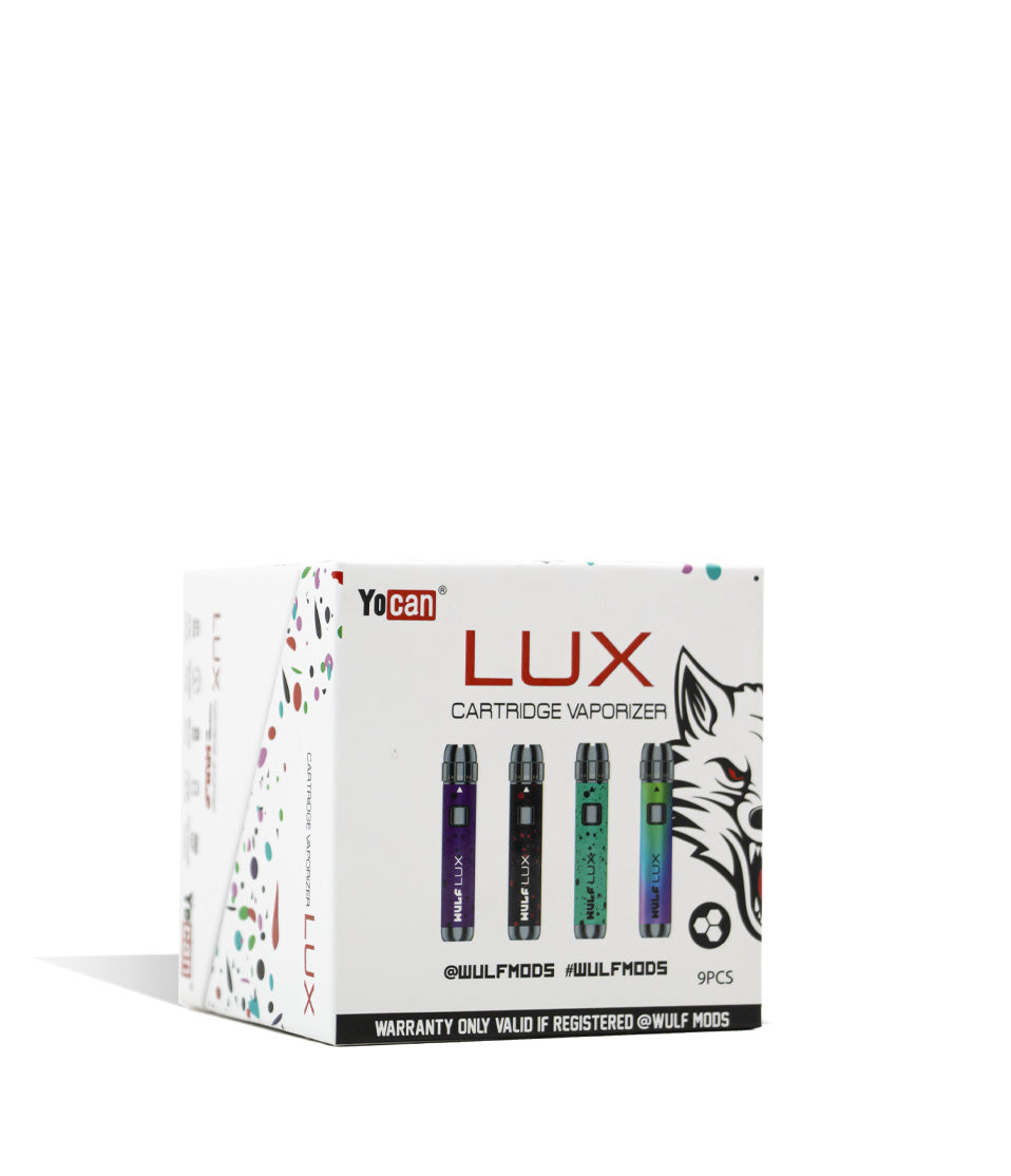 side box Wulf Mods LUX Cartridge Vaporizer 9pk on white background