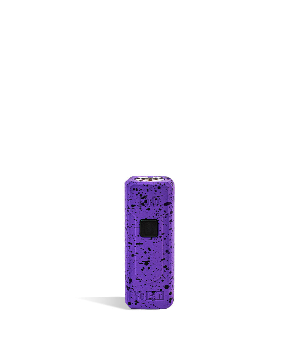 Purple Black Spatter Wulf Mods Kodo Cartridge Vaporizer 9pk on white background