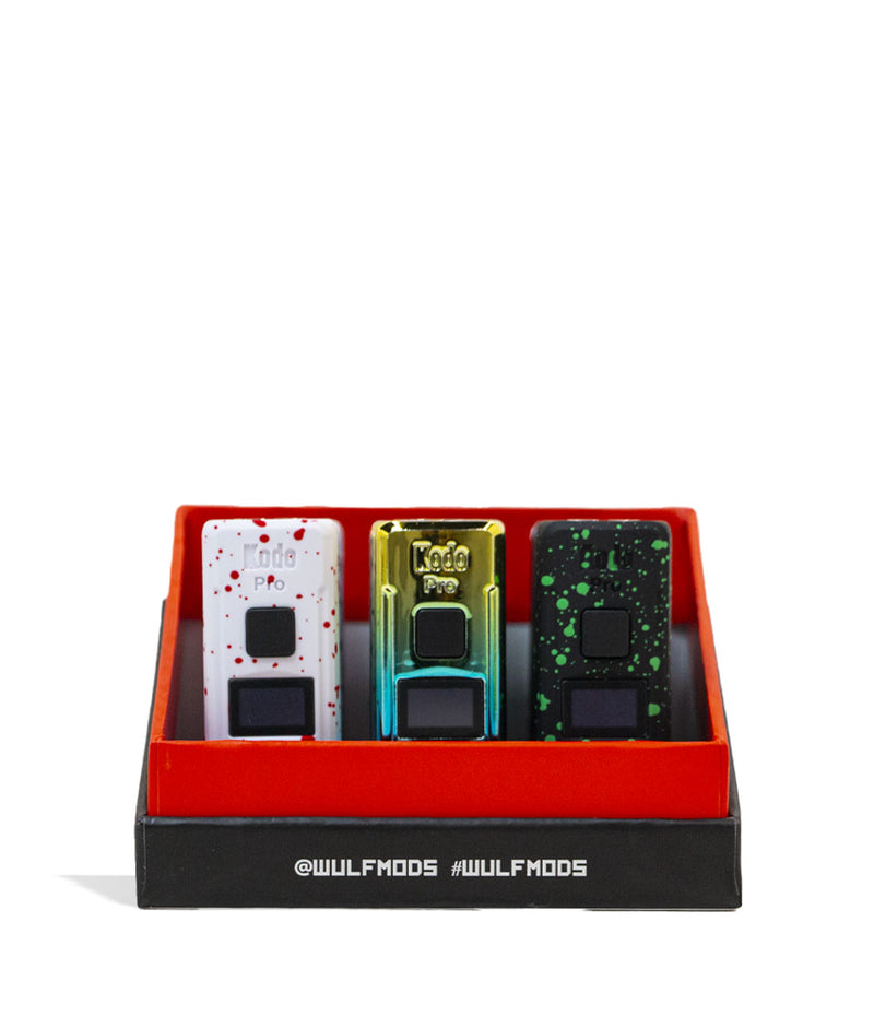 Wulf Mods KODO Pro Cartridge Vaporizer 9pk Packaging Open Front View on White Background