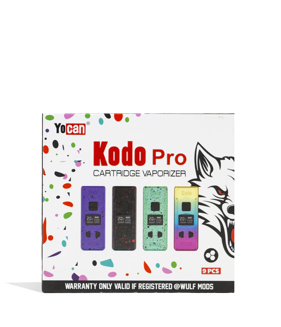 Wulf Mods KODO Pro Cartridge Vaporizer 9pk Packaging Front View on White Background