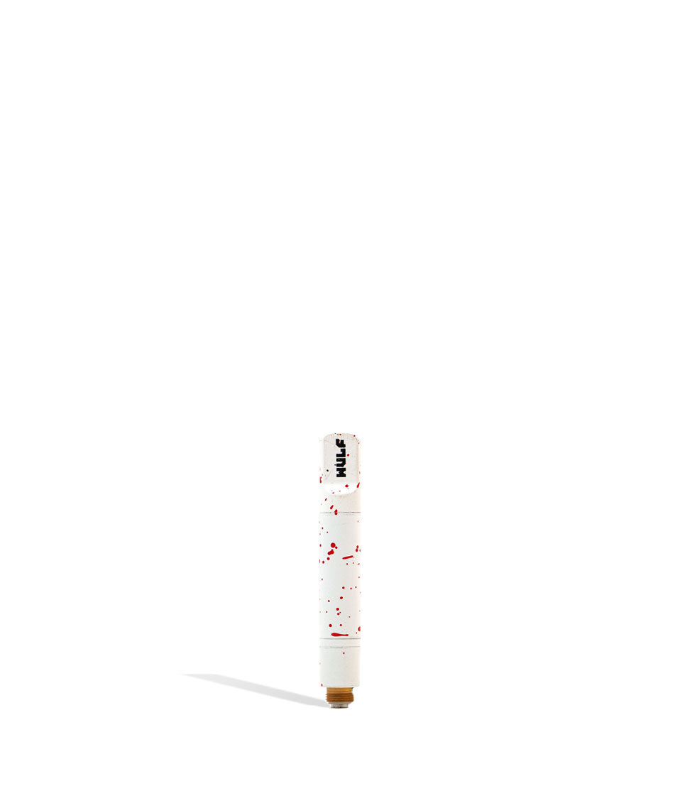 White Red Spatter Wulf Mods Concentrate Tank 12pk front view on white background