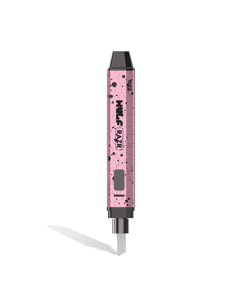 Pink Black Spatter Wulf Mods RAZR Nectar Collector and Hot Knife Knife mode on white background
