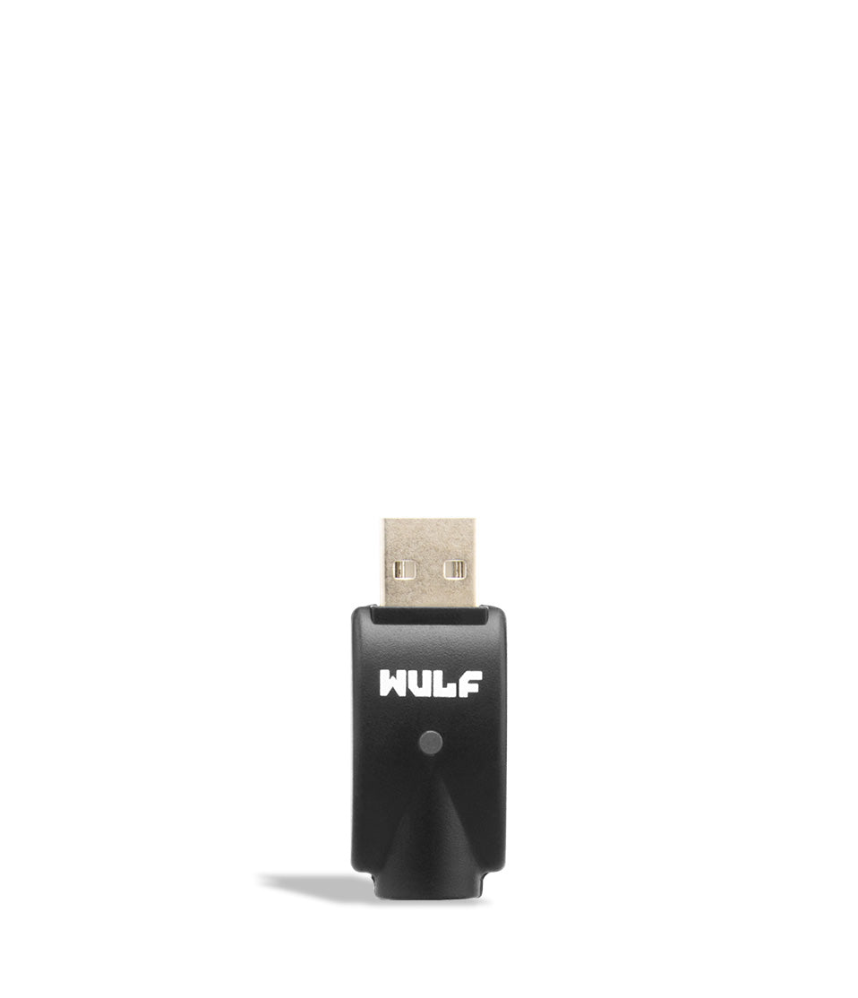 USB charger Wulf Mods SLK Vape Pen on white studio background