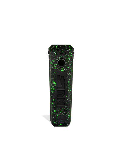 Black Green Spatter face Wulf Mods UNI Adjustable Cartridge Vaporizer on white studio background