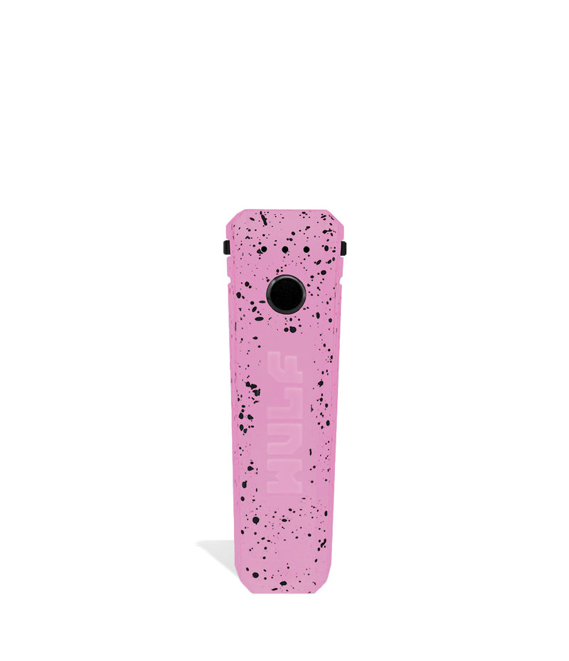Pink Black Spatter Face Wulf Mods UNI Adjustable Cartridge Vaporizer on white studio background