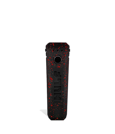 Black Red Spatter Face Wulf Mods UNI Adjustable Cartridge Vaporizer on white studio background