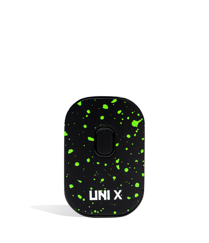 Black Green Spatter Wulf Mods UNI X Cartridge Vaporizer front on white background